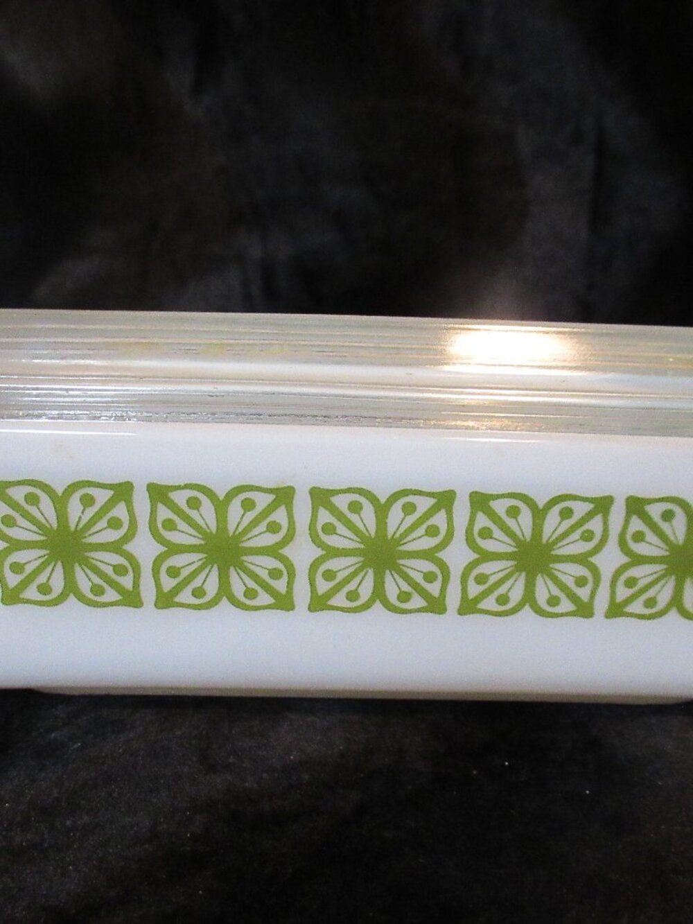 Vintage Pyrex #503 Square Flowers / Autumn Floral Refrigerator Dish
